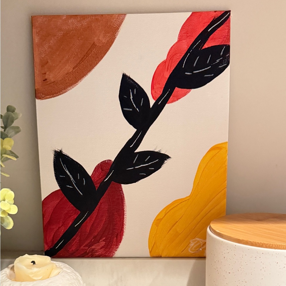 Abstract Floral Canvas Art